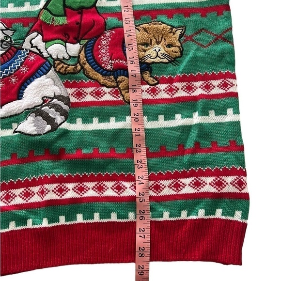 Jolly Sweaters Women's Ugly Christmas Cat Sweater Size XL - Picture 7 of 8